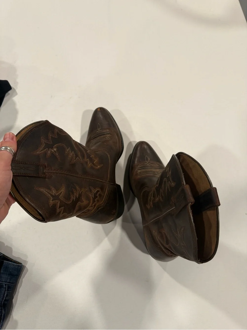Ariat Brown Leather Kids Western Cowboy Boots